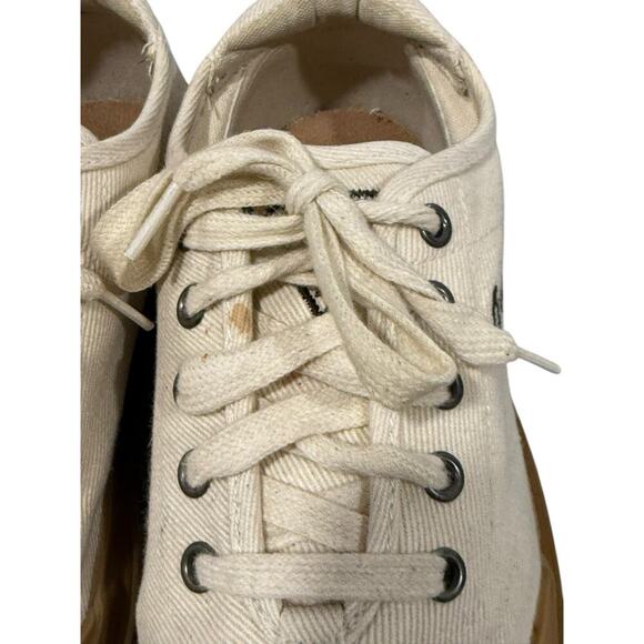 Vintage Retro Guess Cream Chunky Sole Lace Up Sneakers Womens 7.5 - Picture 6 of 10